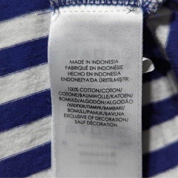 Polo Ralph Lauren Striped T-Shirt Navy White Custom Slim Fit XL - Picture 6 of 6